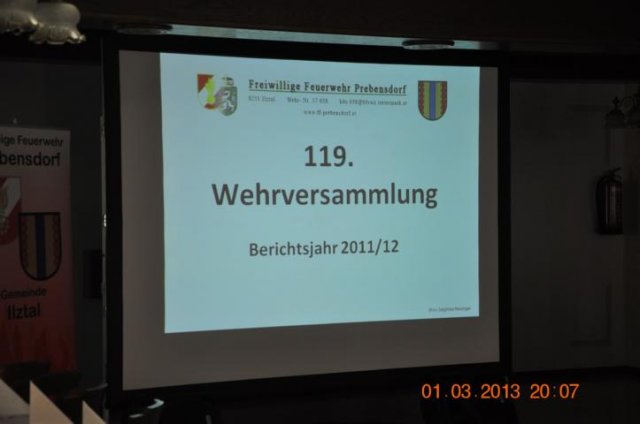 119. Wehrversammlung am 01. März 2013