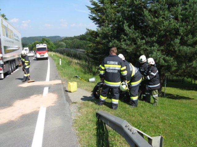 Verkehrsunfall B54 Höhe Schattauberg